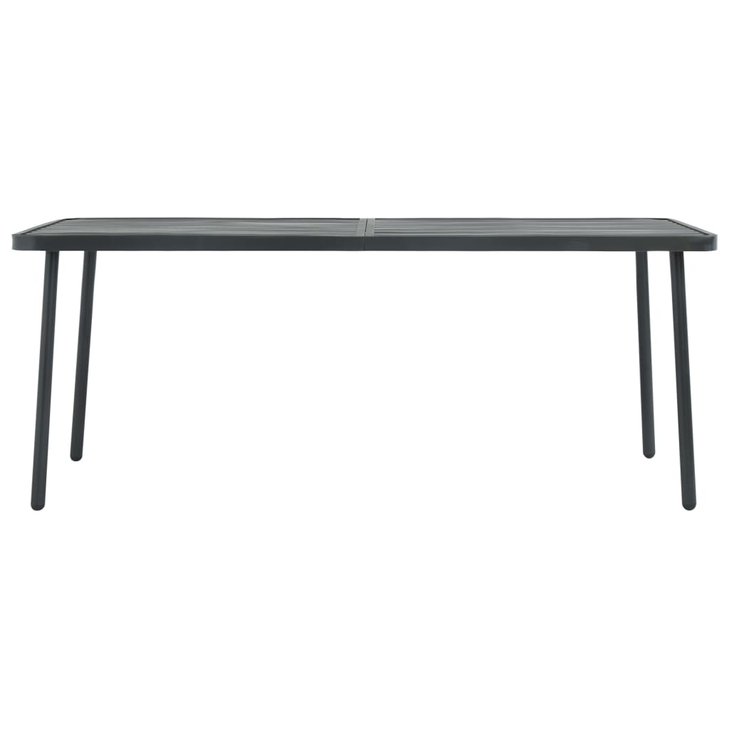 

vidaXL Tuintafel 180x83x72 cm staal donkergrijs