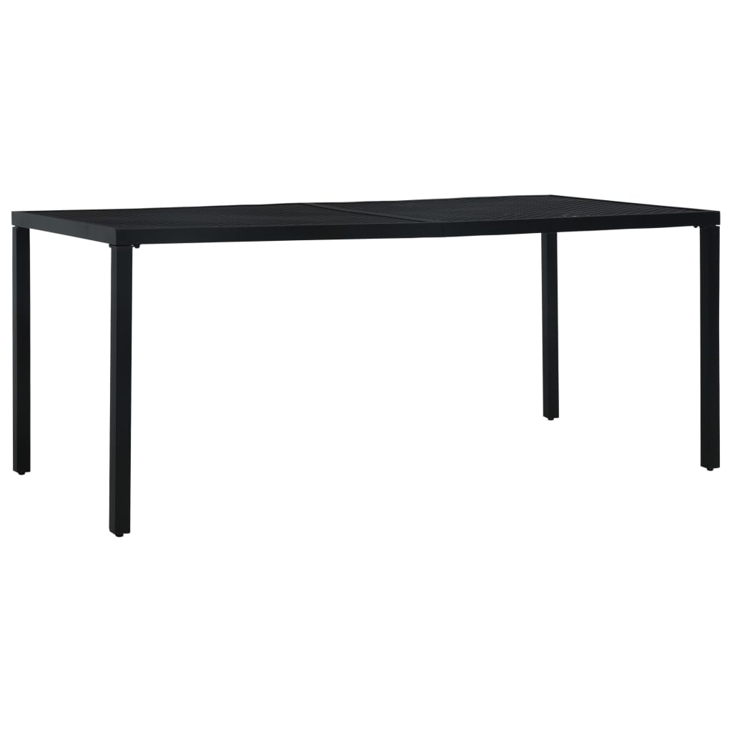 Image of vidaXL Garden Table Black 180x83x72 cm Steel