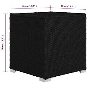 Zahradní ležáky s polštářem 3 pcs Černá Poly ratan - obrázek 14