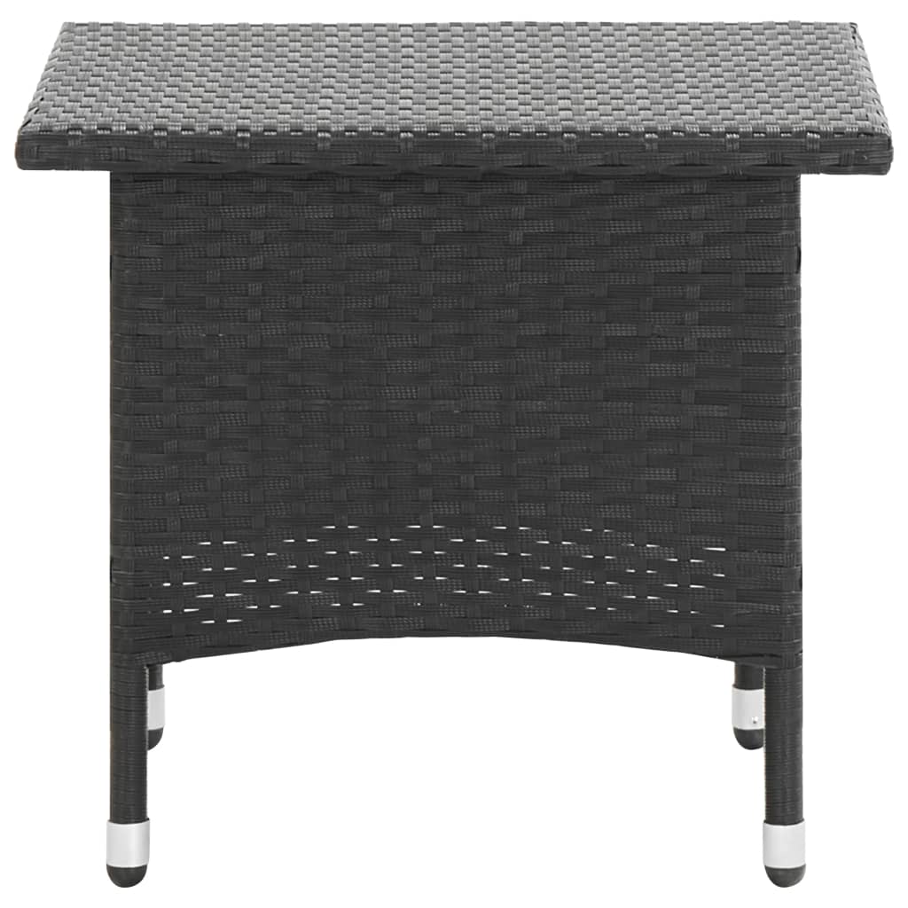 

vidaXL Theetafel 50x50x47 cm poly rattan zwart