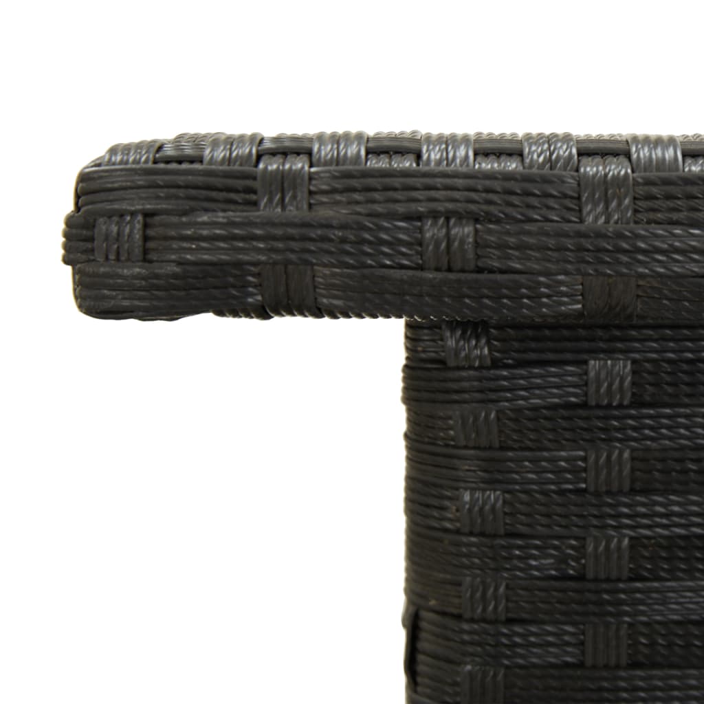 Thumbnail - vidaXL Beistelltisch Schwarz 50x50x47 cm Poly Rattan
