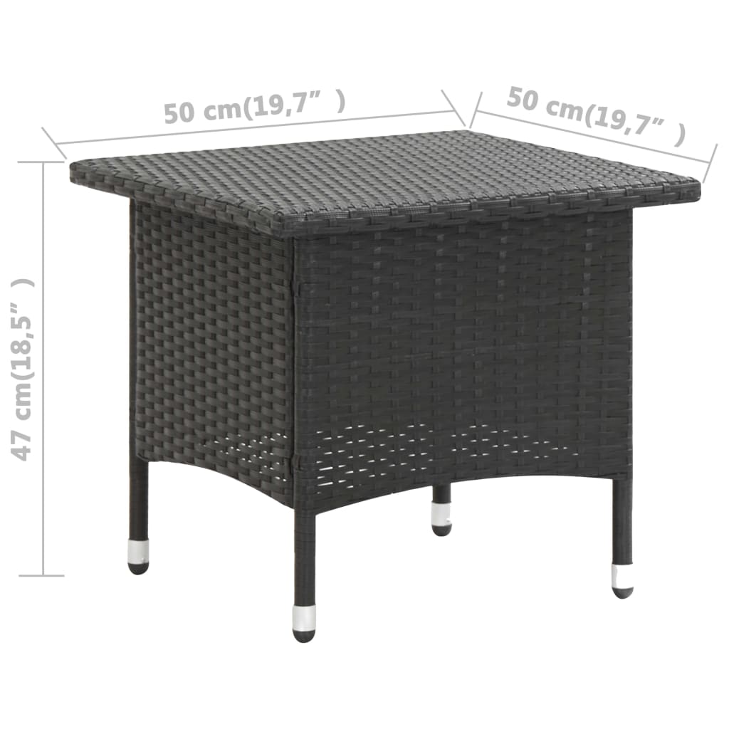 Tea Table Black 50x50x47 Cm Poly Rattan VidaXL 16 width=274