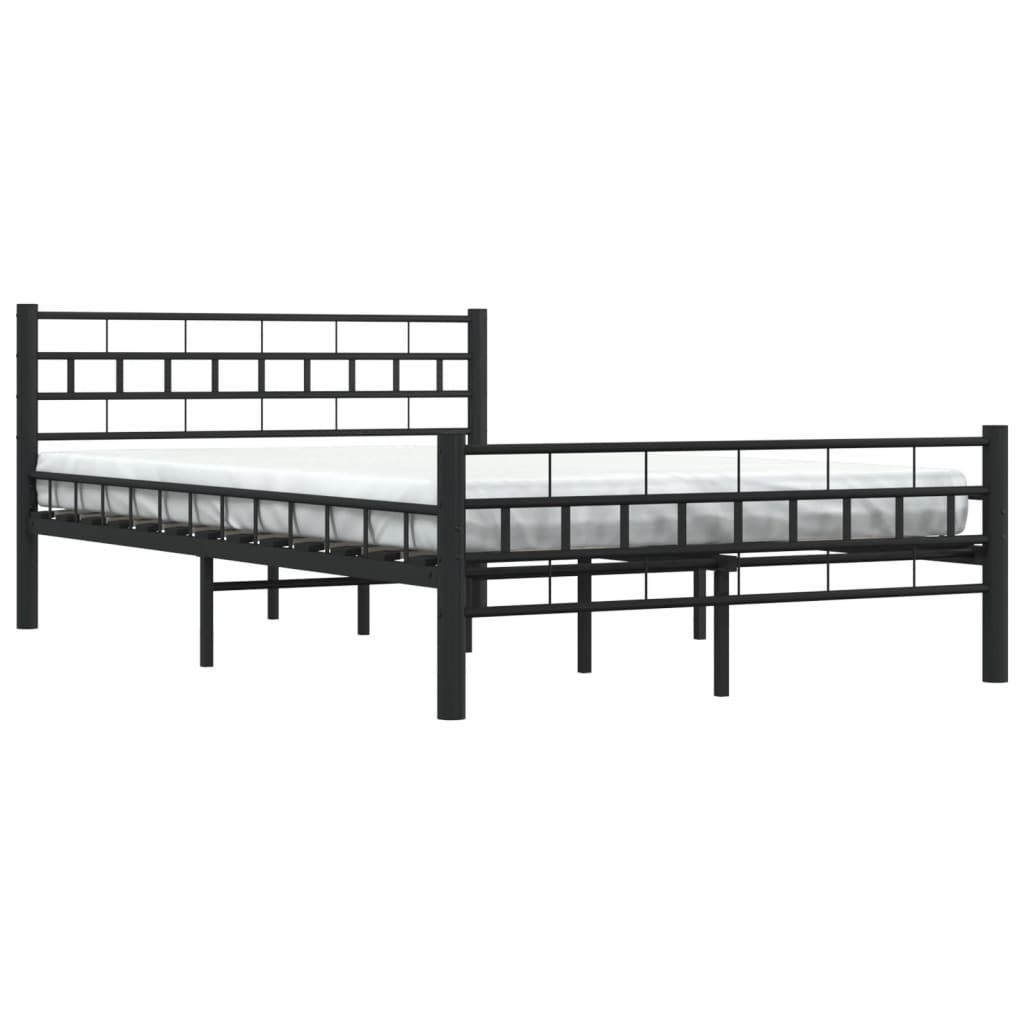 

vidaXL Bedframe staal zwart 120x200 cm