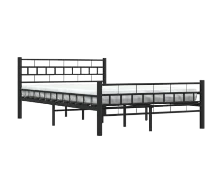 vidaXL Posteľný rám, čierny, oceľ 120x200 cm