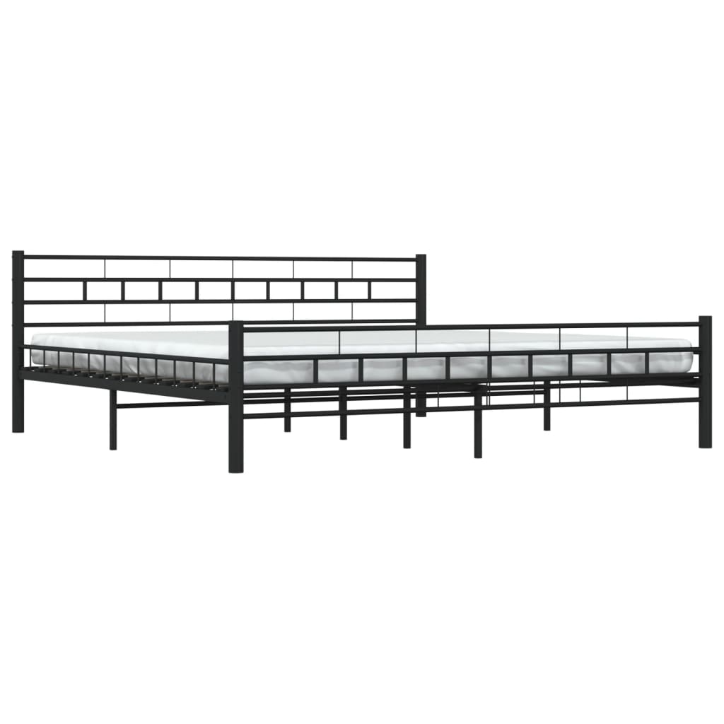

vidaXL Bedframe staal zwart 180x200 cm