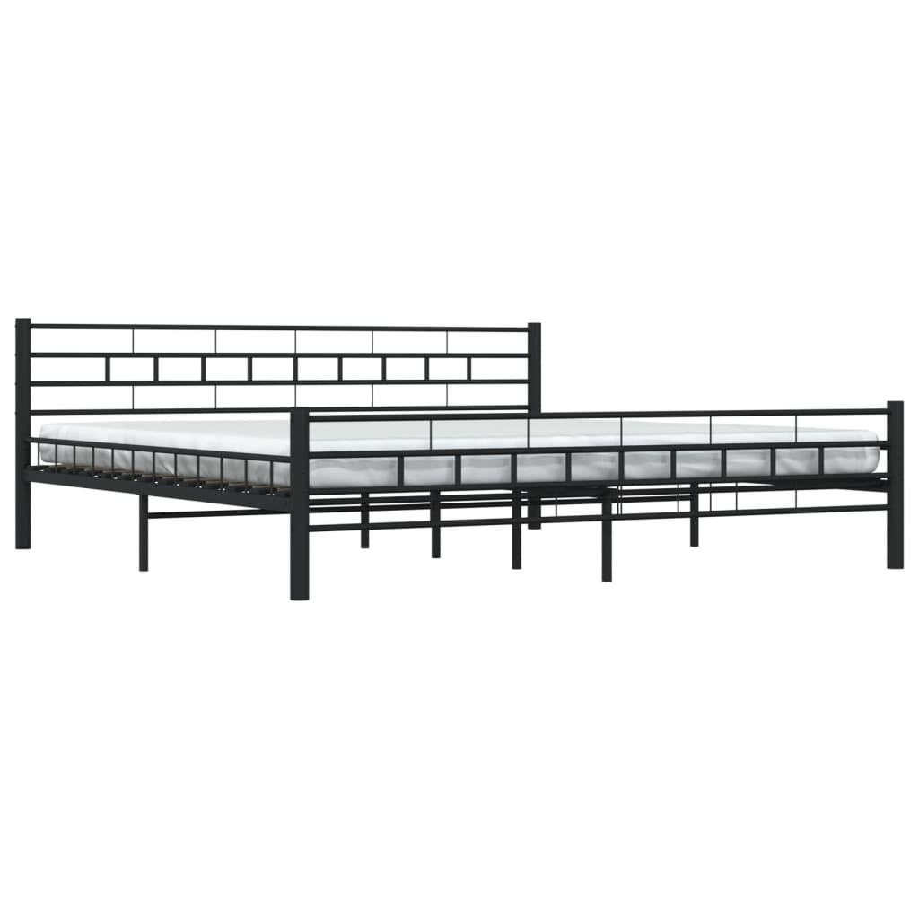 vidaXL Bedframe staal zwart 200x200 cm afbeelding