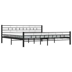 vidaXL Sengeramme svart st&aring;l 200x200 cm