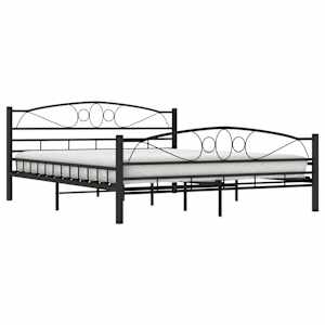 vidaXL fekete acél ágykeret 160 x 200 cm