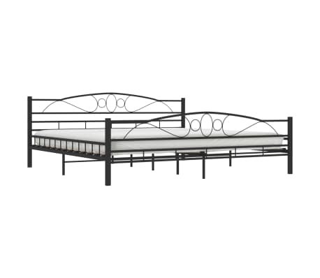 vidaXL Bed Frame without Mattress Black Steel 200x200 cm