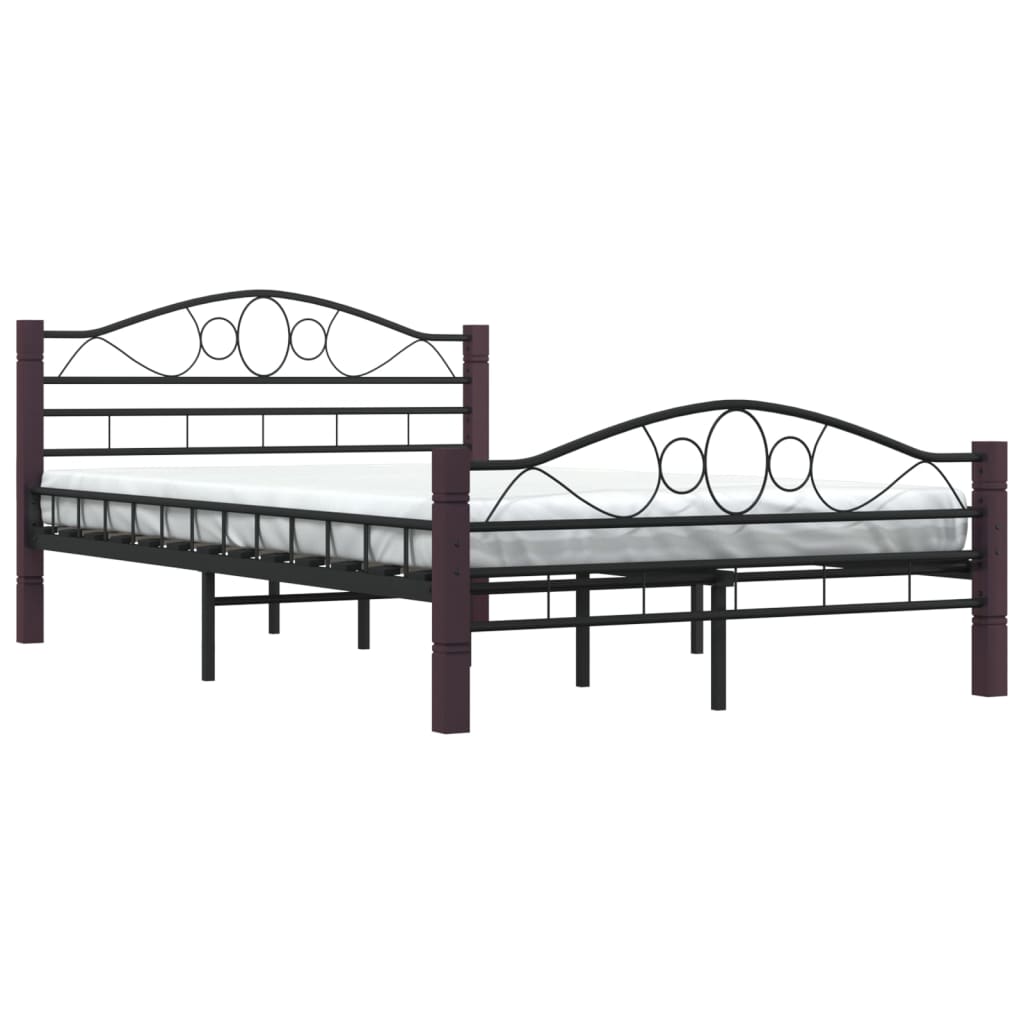 

vidaXL Bedframe metaal zwart 120x200 cm