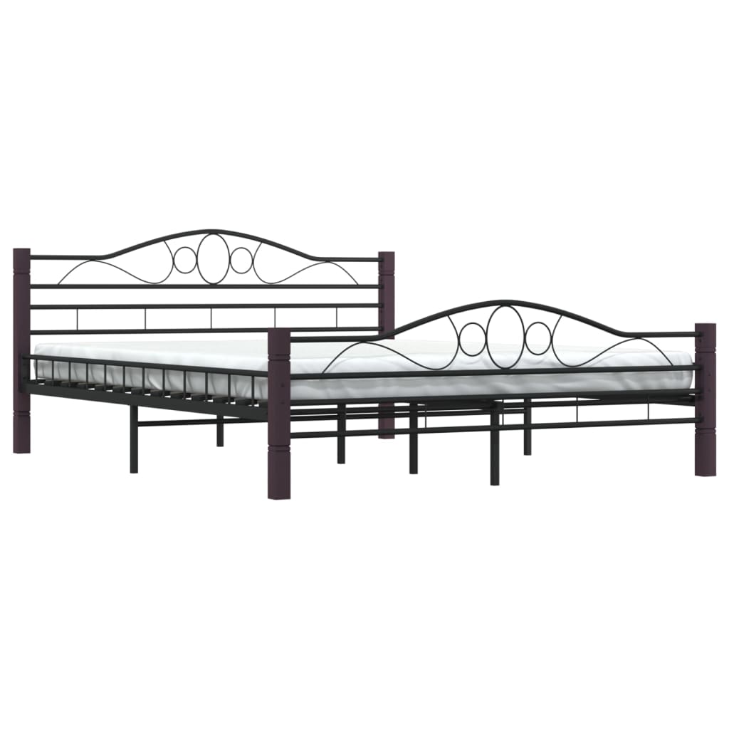 

vidaXL Bedframe metaal zwart 160x200 cm