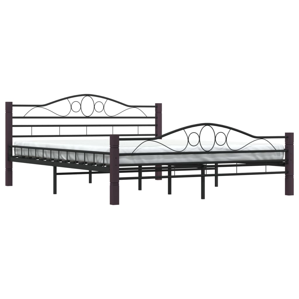 vidaXL Bedframe metaal zwart 160x200 cm afbeelding