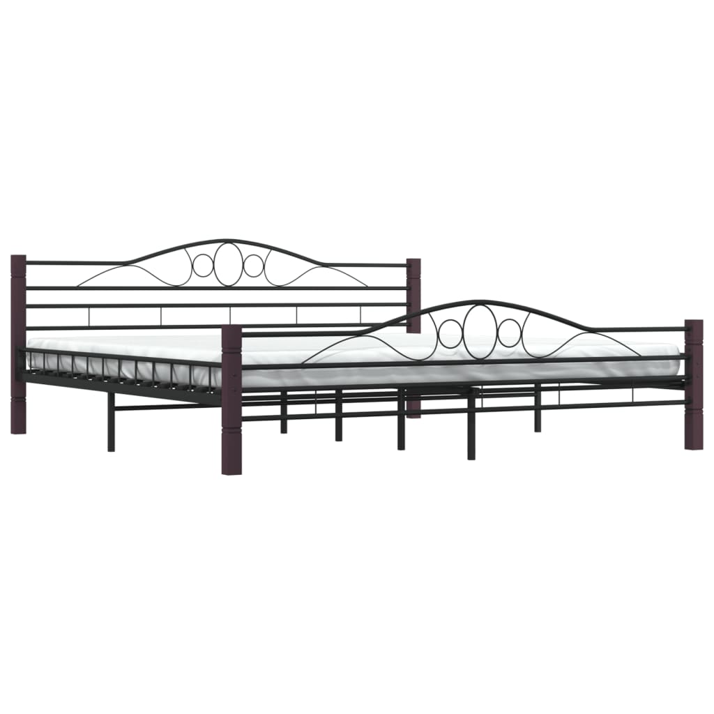 vidaXL Bedframe metaal zwart 200x200 cm afbeelding