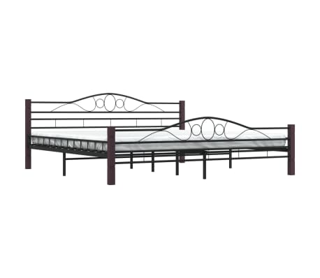 vidaXL Bed Frame Black Metal Double Extra Long Bed Frame Rectangular