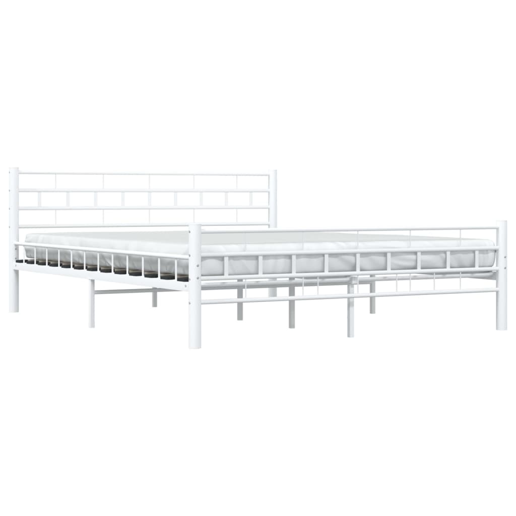 

vidaXL Bedframe metaal wit 160x200 cm