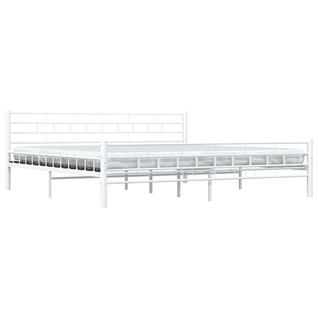 

vidaXL Bedframe metaal wit 180x200 cm