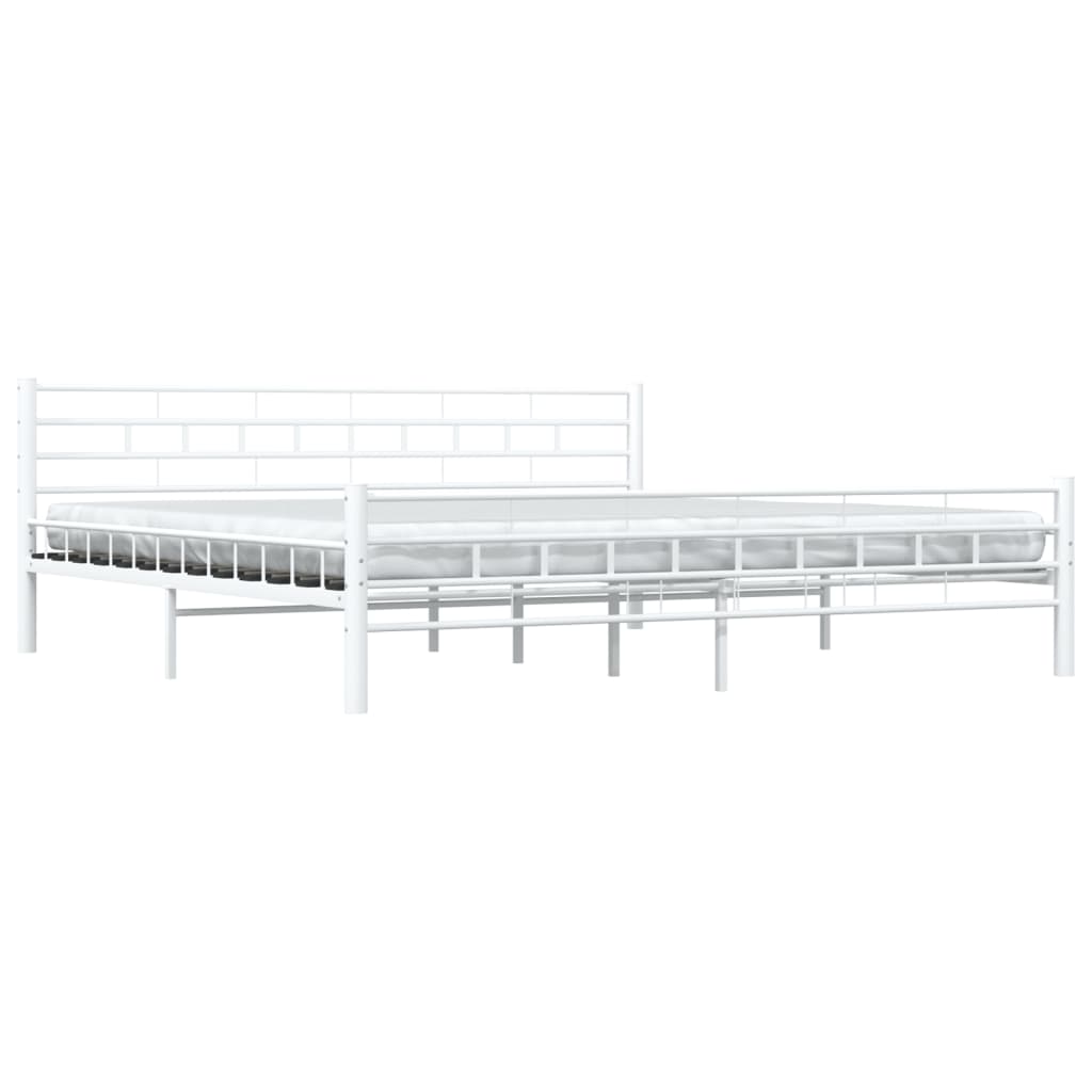 vidaXL Bedframe metaal wit 180x200 cm afbeelding