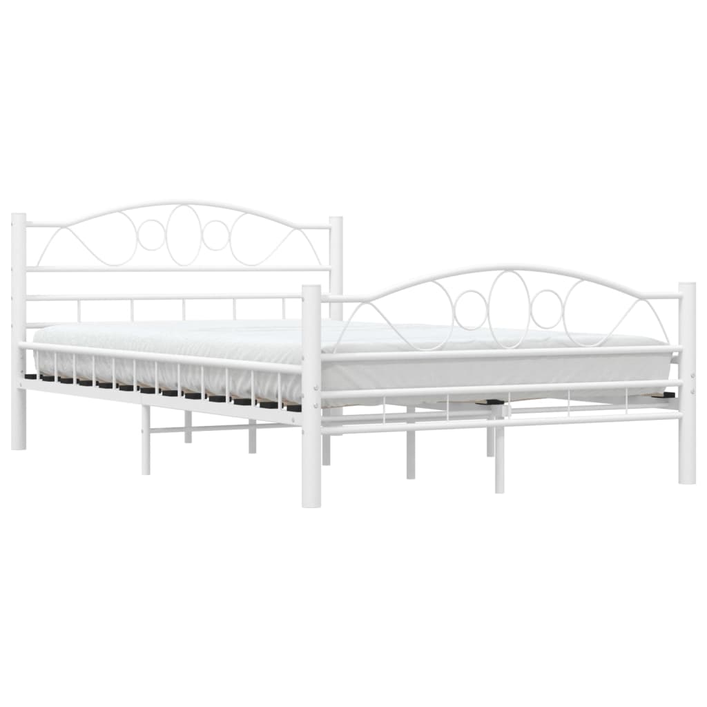 vidaXL Bedframe metaal wit 120x200 cm afbeelding