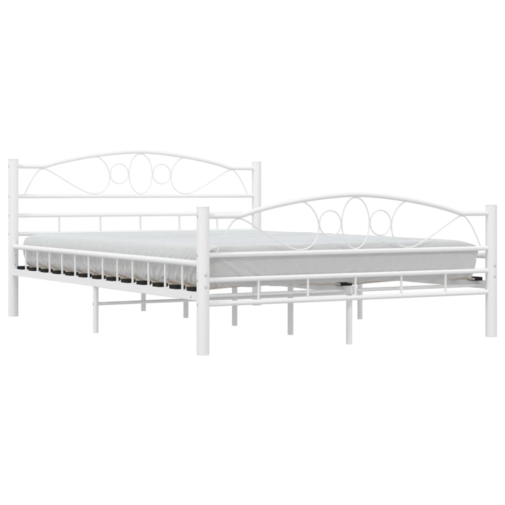 

vidaXL Bedframe metaal wit 140x200 cm