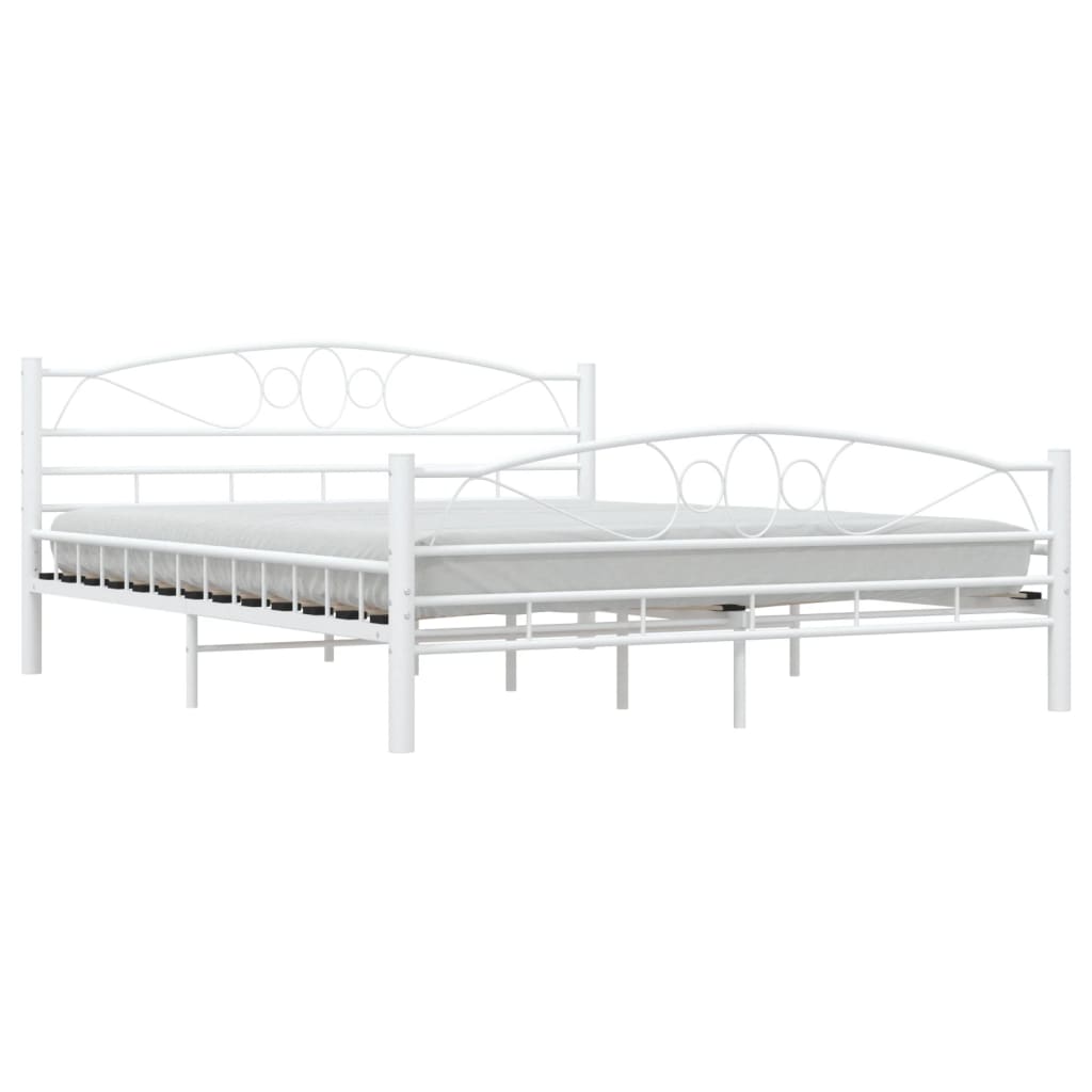 

vidaXL Bedframe metaal wit 160x200 cm