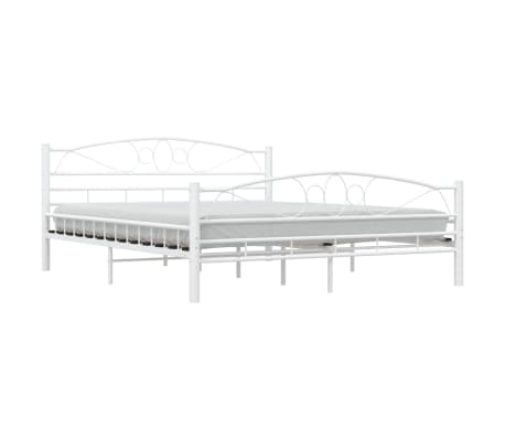 vidaXL Bedframe metaal wit 160x200 cm