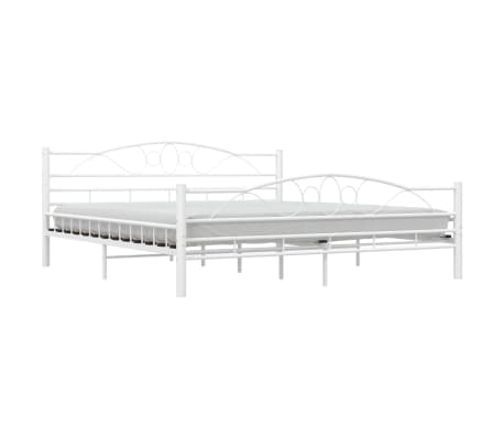 vidaXL Πλαίσιο Κρεβατιού Λευκό 180 x 200 εκ. Μεταλλικό