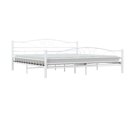 vidaXL Sengeramme hvit metall 200x200 cm