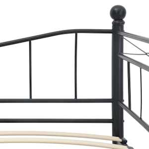 Rám postele černý ocel 180 x 200 / 90 x 200 cm - obrázek 6