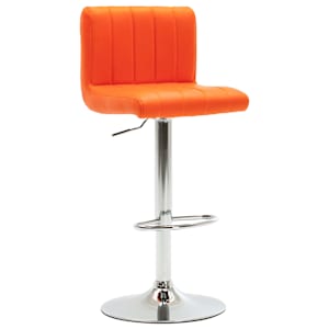 vidaXL Baro taburetės, 2vnt., oranžinės spalvos, dirbtinė oda