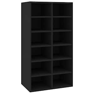 vidaXL kingakapp, must, 54 x 34 x 100,5 cm, tehispuit