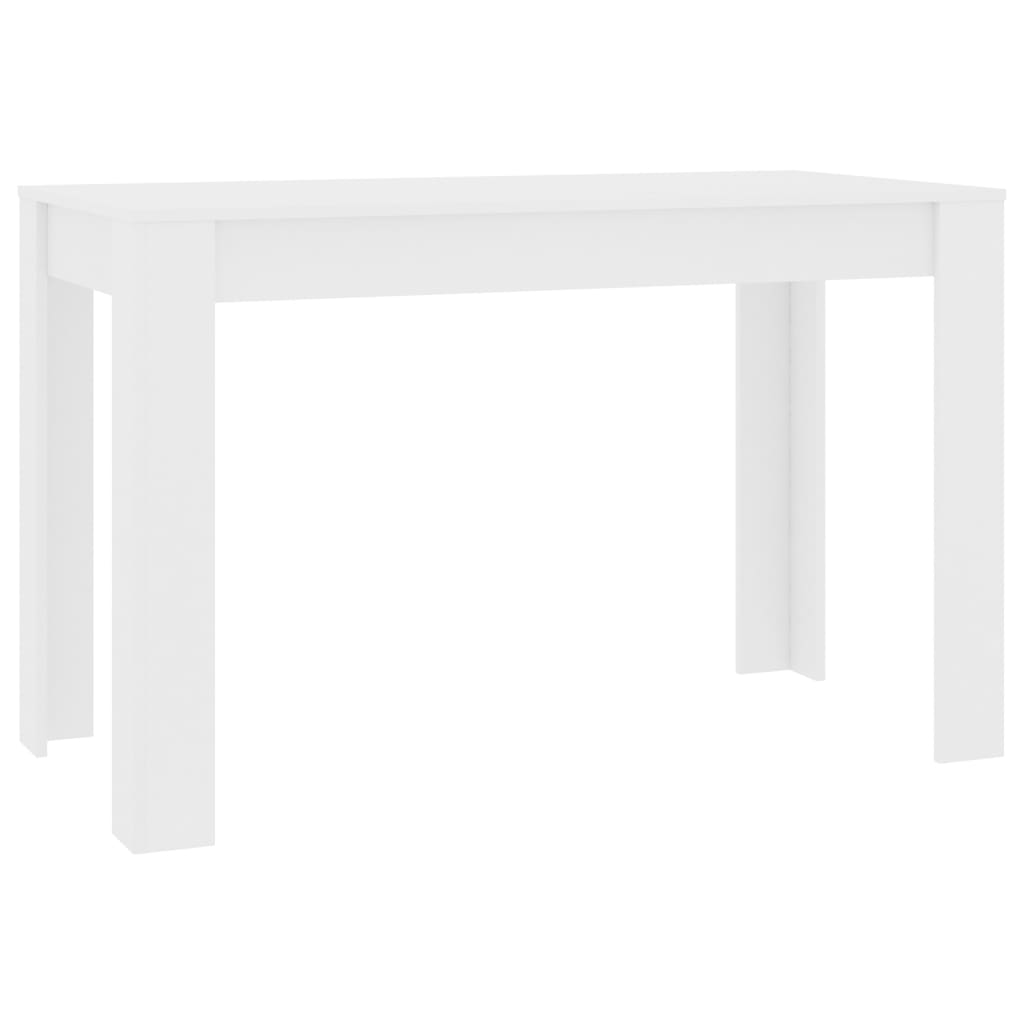 Fehér forgácslap étkezőasztal 120 x 60 x 76 cm 