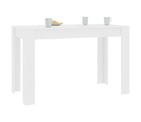 vidaXL Mesa de jantar 120x60x76 cm derivados de madeira branco