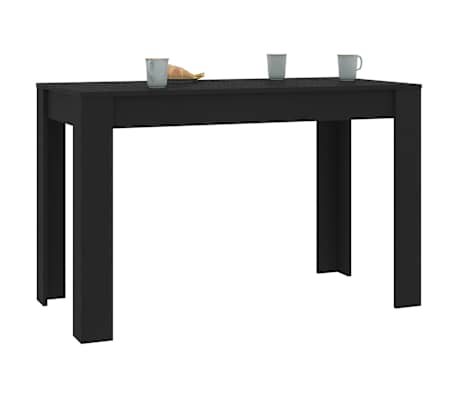vidaXL Table de salle &agrave; manger Noir 120 x 60 x 76 cm Bois d'ing&eacute;nierie