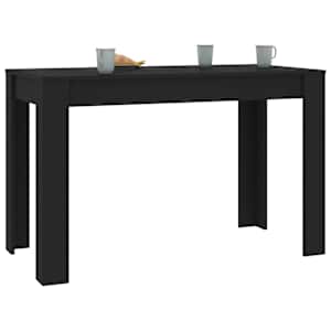 vidaXL Table de salle &agrave; manger Noir 120 x 60 x 76 cm Bois d'ing&eacute;nierie
