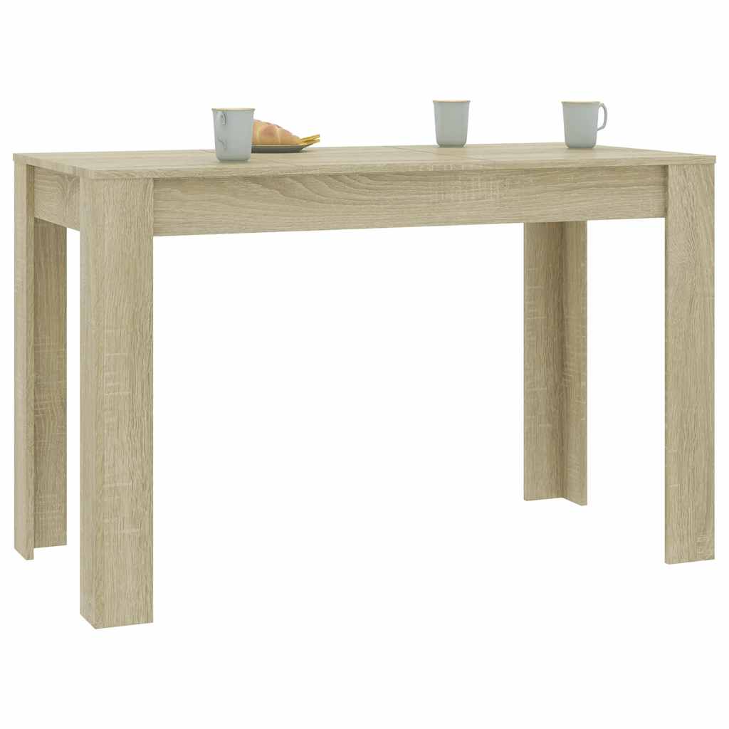 vidaXL Eettafel 120x60x76 cm bewerkt hout sonoma eikenkleurig afbeelding