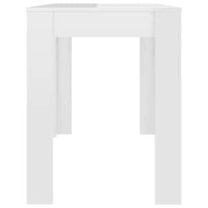 Jídelní stůl bílý vysoký lesk 120 x 60 x 76 cm kompozitní dřevo - obrázek 5