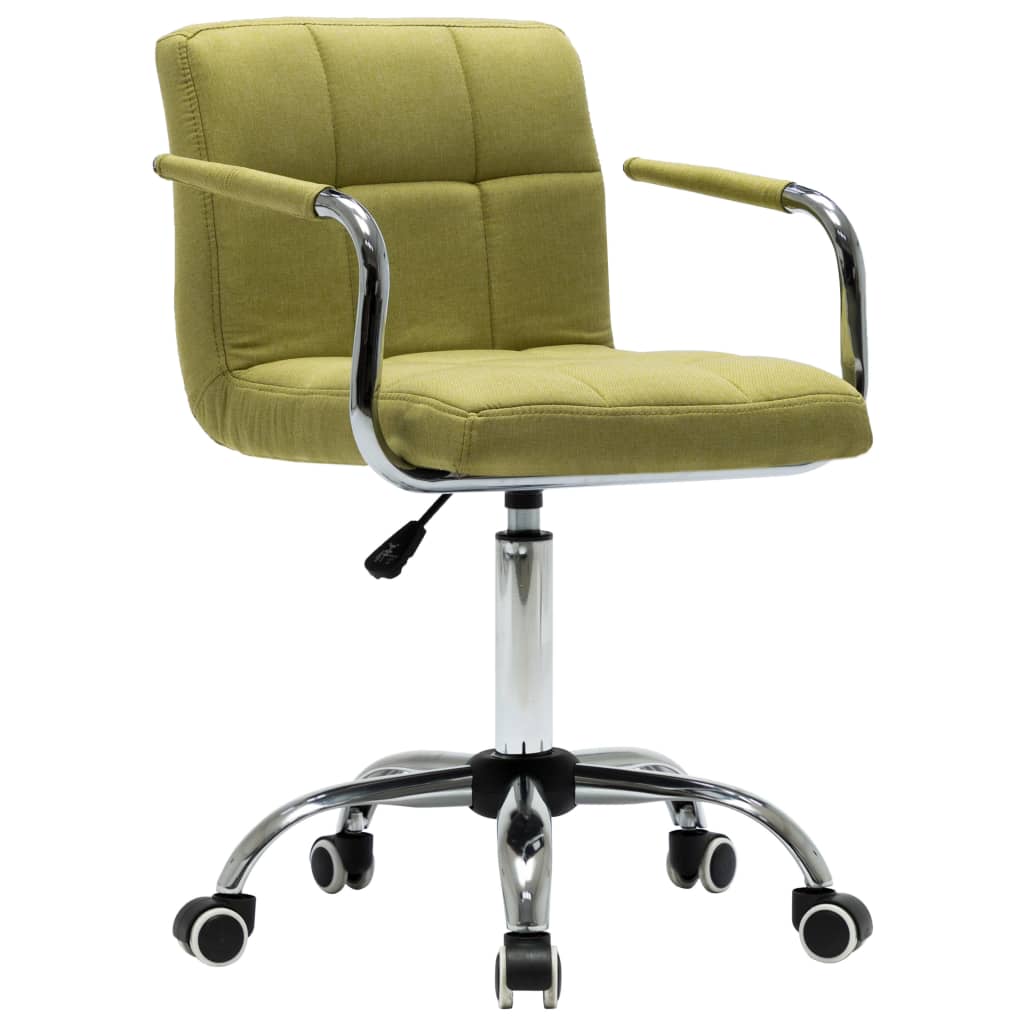 

vidaXL Eetkamerstoelen draaibaar 4 st stof groen