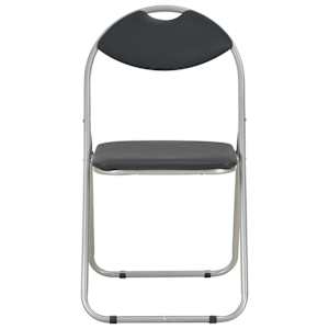 Zložljivi jedilni stoli 6 kosov črno umetno usnje - slika 3