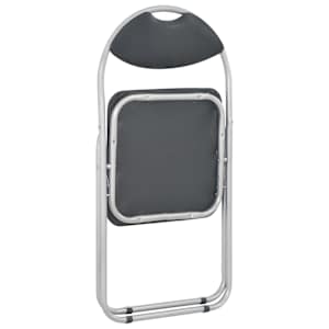 Zložljivi jedilni stoli 6 kosov črno umetno usnje - slika 5