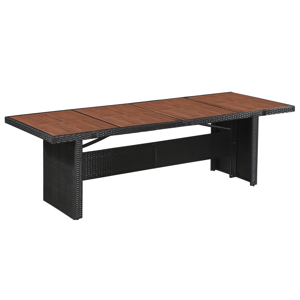 

vidaXL 9-delige Tuinset met kussens poly rattan zwart