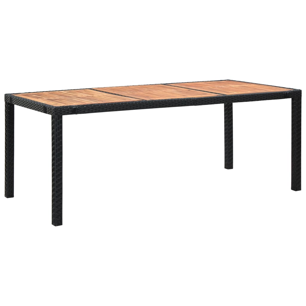 

vidaXL 9-delige Tuinset met kussens poly rattan zwart