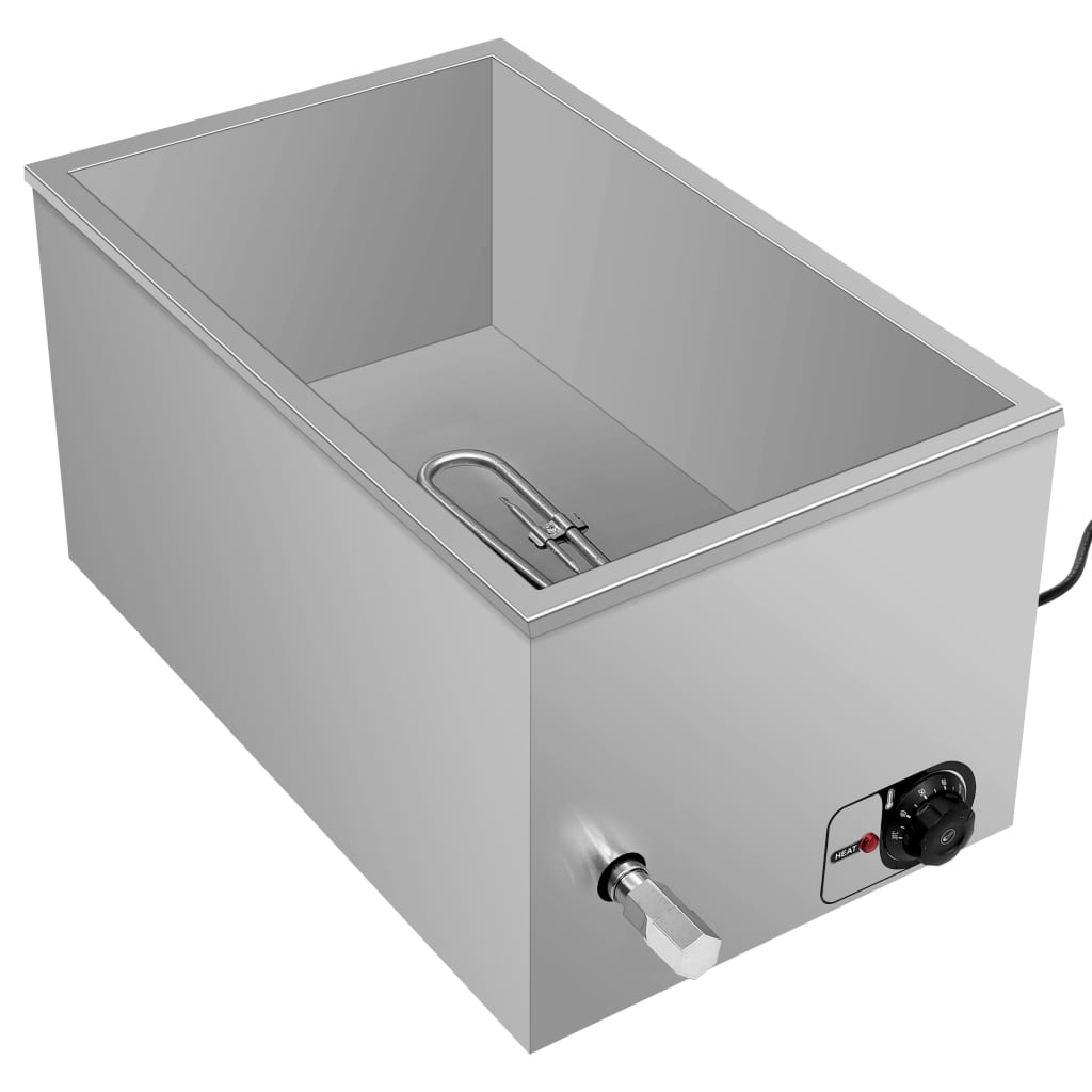 vidaXL Voedselwarmer bain-marie 1500 W roestvrij staal