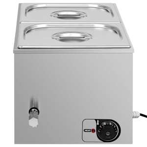 vidaXL Bain-marie matvarmer rustfritt st&aring;l 1500 W GN 1/2