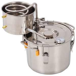 vidaXL Destillator vatten/alkohol/hembr&auml;nt rostfritt st&aring;l 8 L