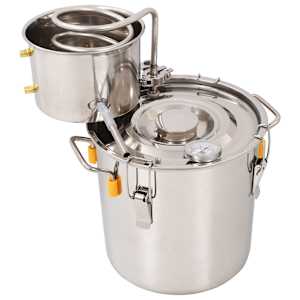 vidaXL Destillator vatten/alkohol/hembr&auml;nt rostfritt st&aring;l 10 L