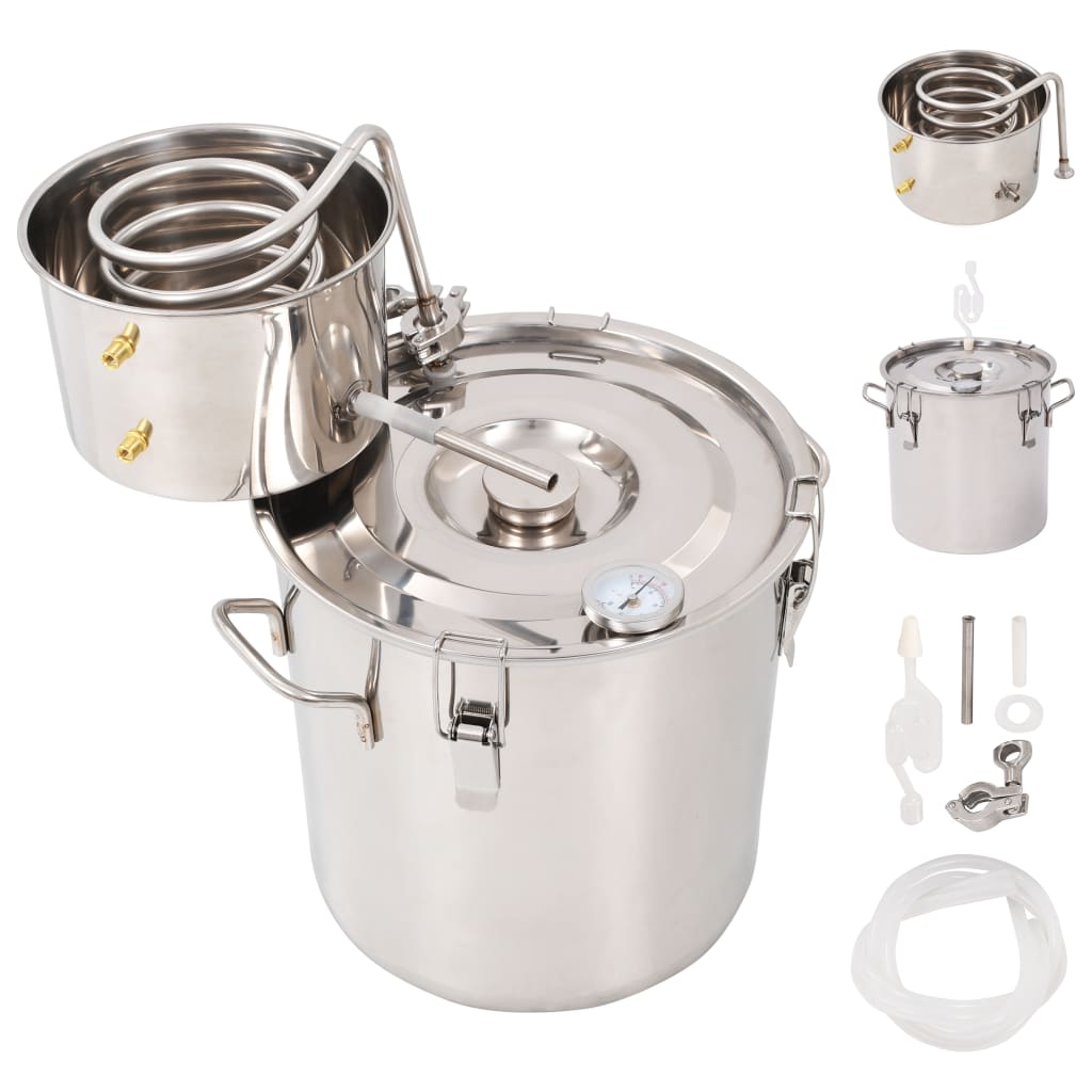 vidaXL Alcohol distilleerder 18 L roestvrij staal vidaXL Alcohol distilleerder 18 L roestvrij staal