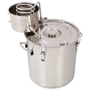 vidaXL Destillator vatten/alkohol/hembr&auml;nt rostfritt st&aring;l 30 L