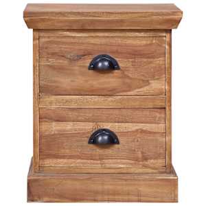 Noční stolek 40 x 30 x 50 cm masivní teak - obrázek 2