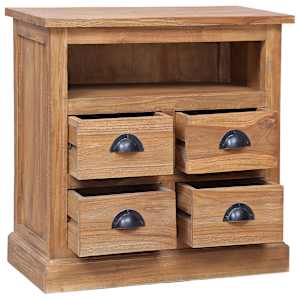 vodaXL Odkládací skříňka 60 x 30 x 60 cm masivní teak - obrázek 2
