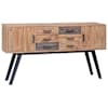 vidaXL kummut 110x30x75 cm, tiikpuu